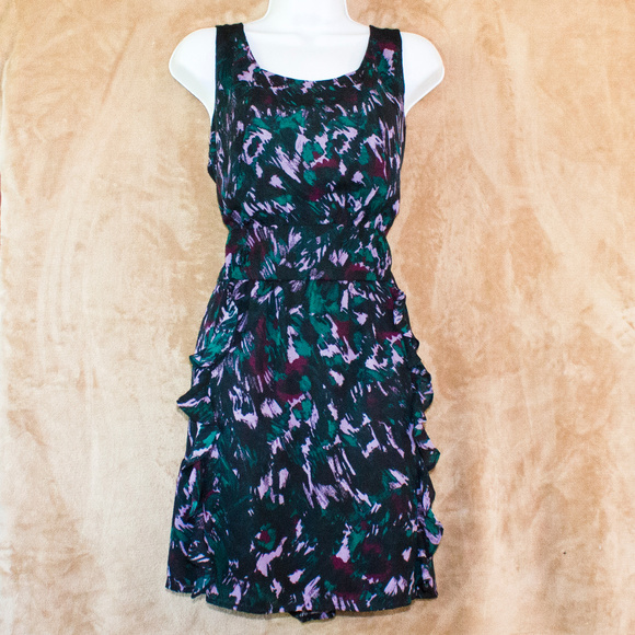 I Heart Ronson Dresses & Skirts - 2/$20 I Heart Ronson Green & Purple Ruffle Dress